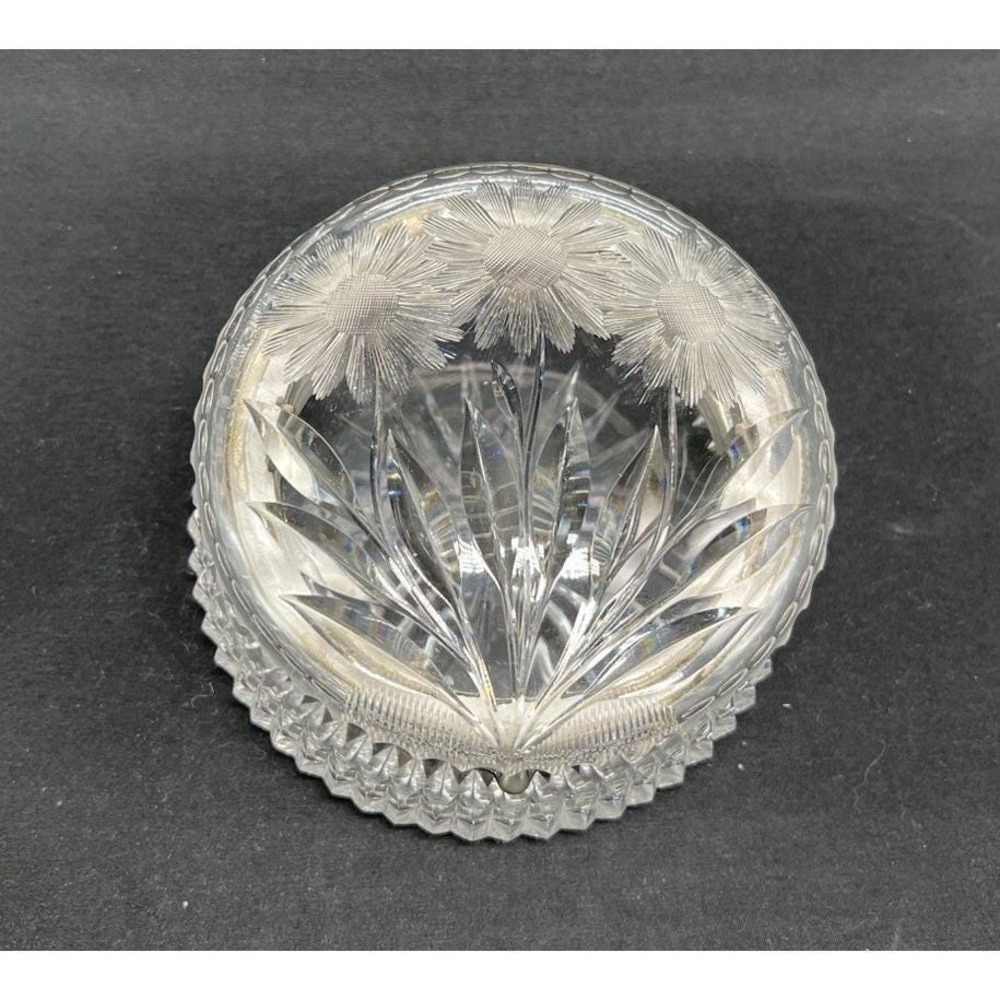 Antique ABP Pairpoint Cut Crystal Glass Jewelry Dresser Box